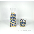 Neues Design verpackte Rattan & Paper Wrap Glass